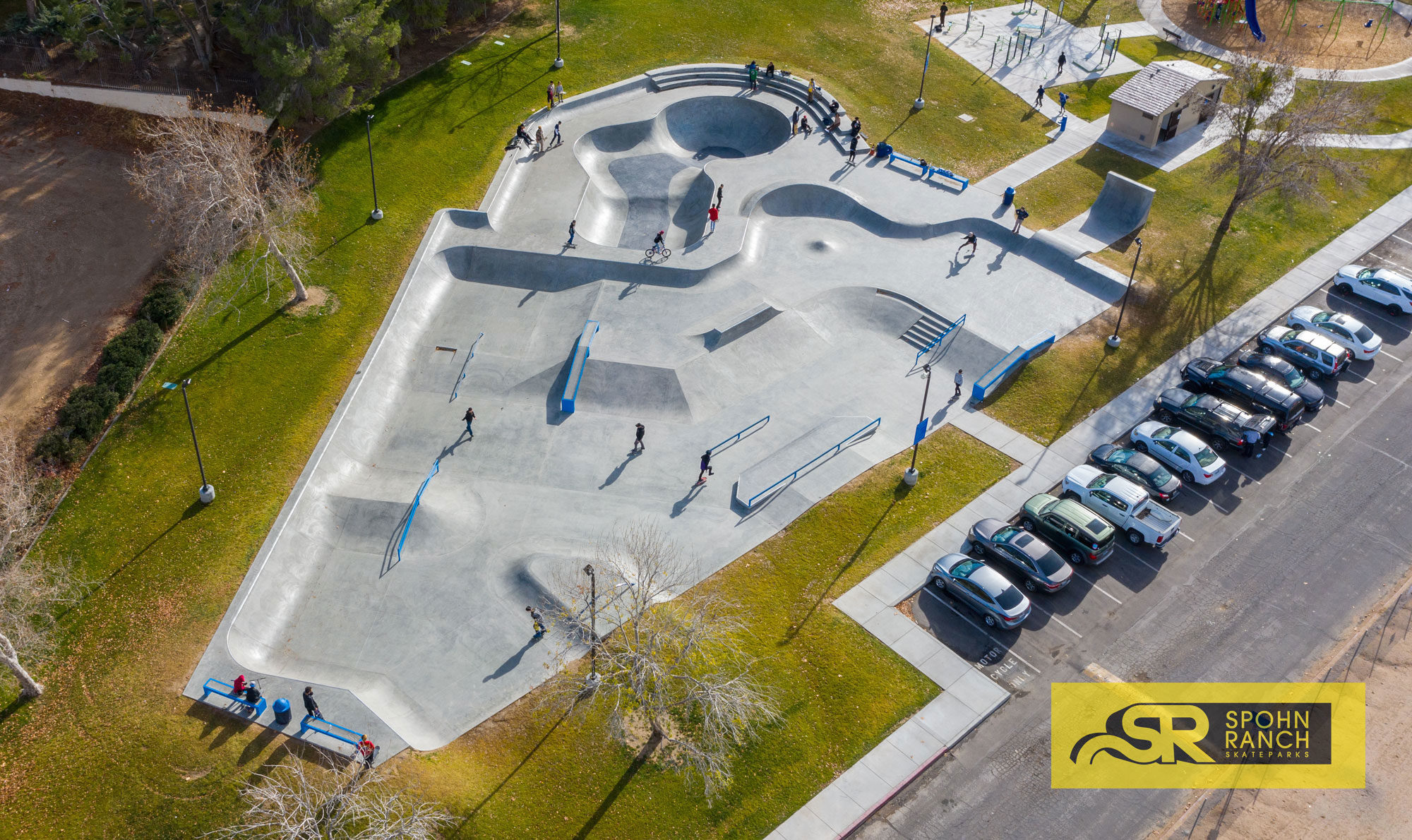 15000 square foot Spohn Ranch designed skatepark located in Victorville California