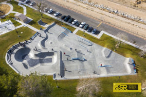 Huge 8 foot pool coping bowl at Victorville Skatepark