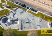 Huge 8 foot pool coping bowl at Victorville Skatepark