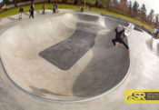 Handplant of Robby Hargreaves at Spohn Ranch designed Victorville Skatepark, CA