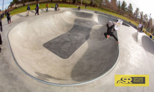 Handplant of Robby Hargreaves at Spohn Ranch designed Victorville Skatepark, CA