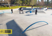 Robby hitting the hip at Doris Davis Skatepark in Victorville Skatepark