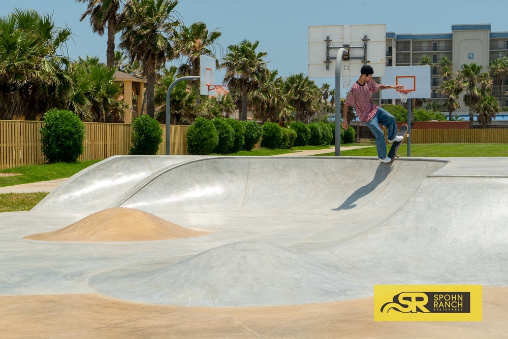 South Padre Island Skatepark in Texas built by Spohn Ranch Skateparks