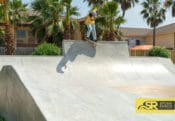 South Padre Island Skatepark in Texas home to Mikey Whitehouse backside smiths and amazing pyramids and transitions