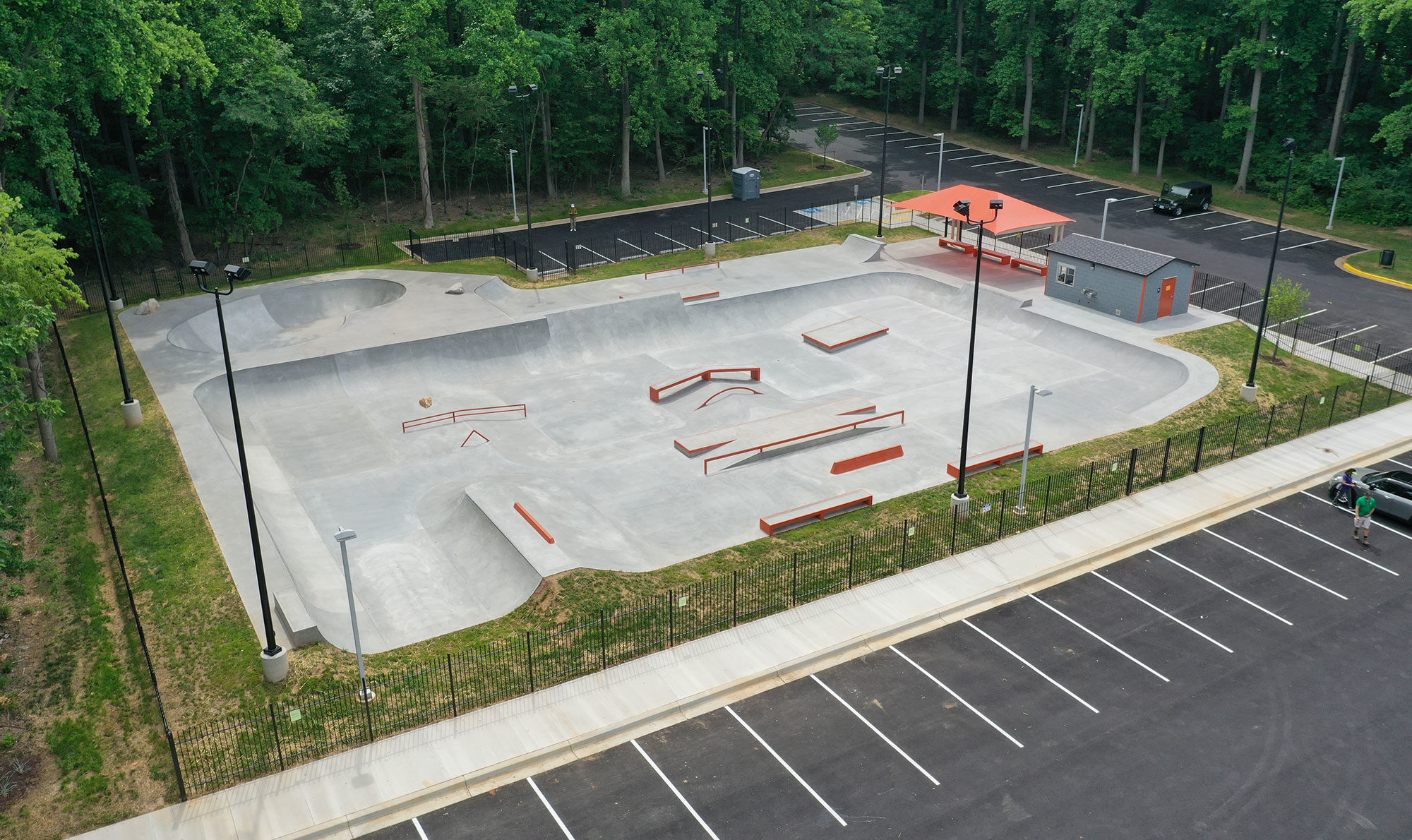 Rockville Skatepark in MD designed and built by Spohn Ranch Skateparks