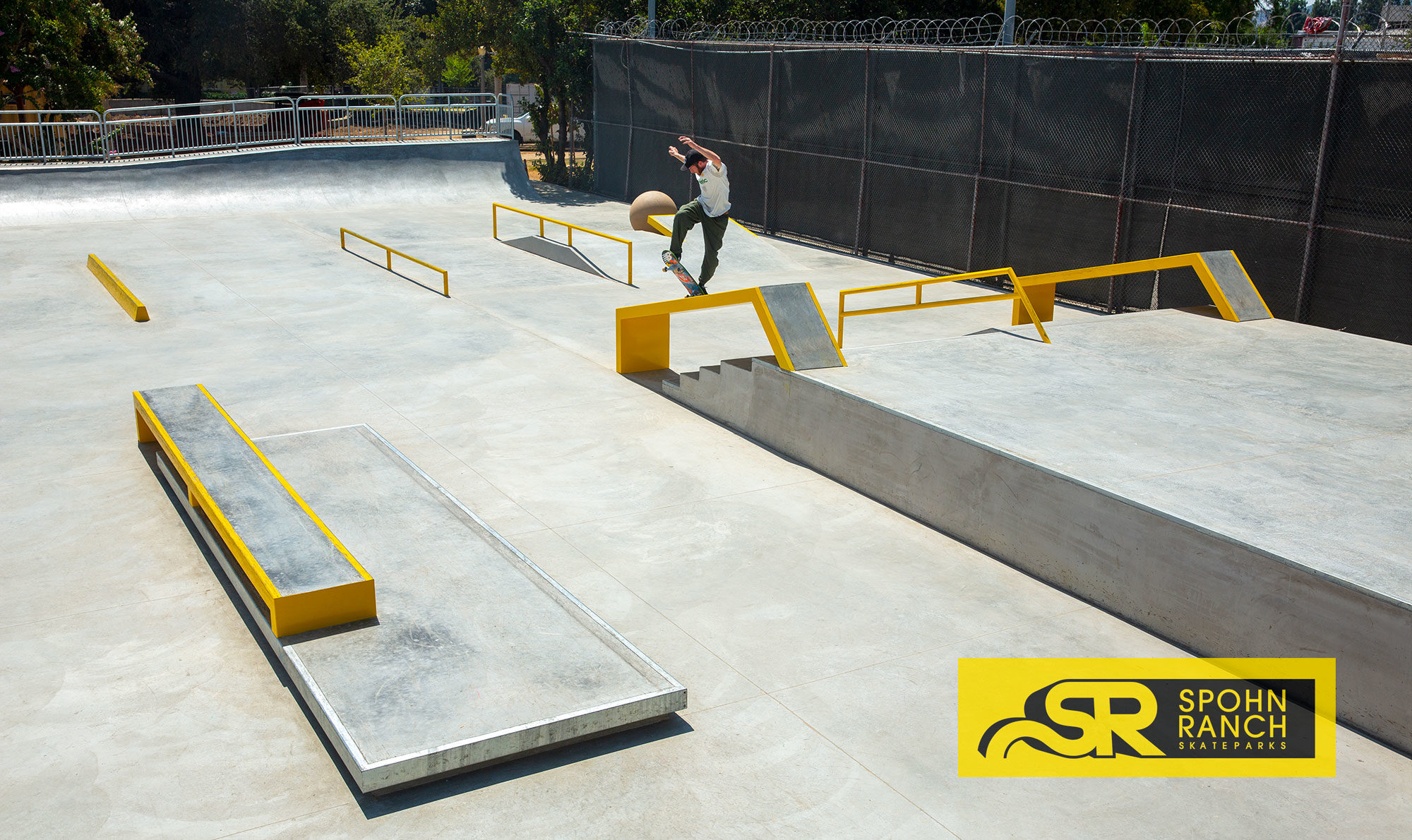 Cookie Colburn Frontside Blunt at La Pintoresca Skatepark designed by Spohn Ranch