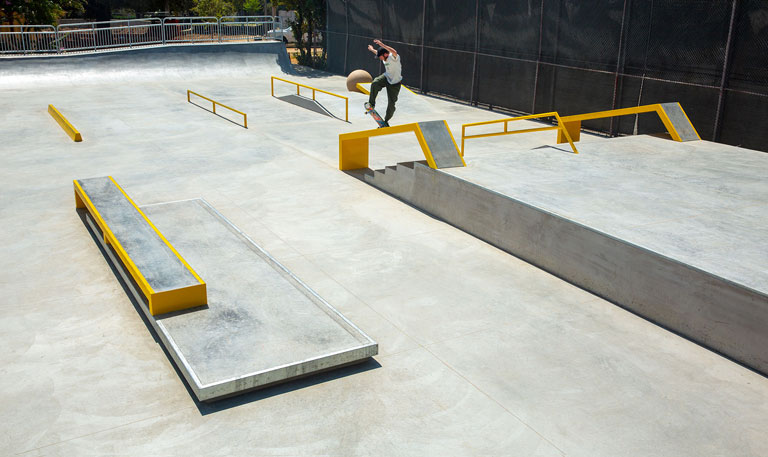 Frontside blunt at Spohn Ranch Designed La Pintoresca Skatepark in Pasadena