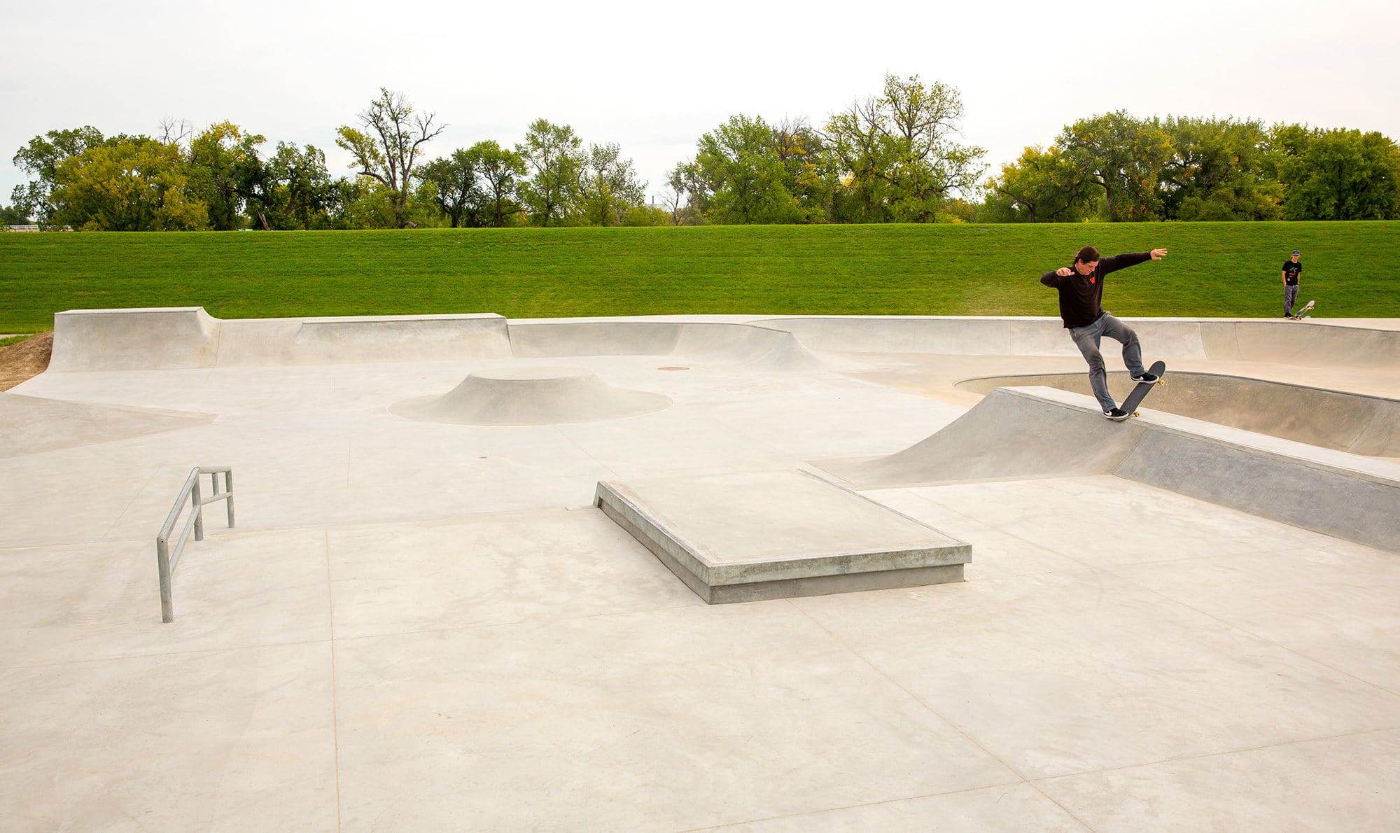 Randy Ploesser tests Grand Forks Skatepark in Grand Forks ND