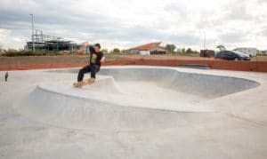 Solid 5.0 around the cradle at White Shield Skatepark in North Dakota