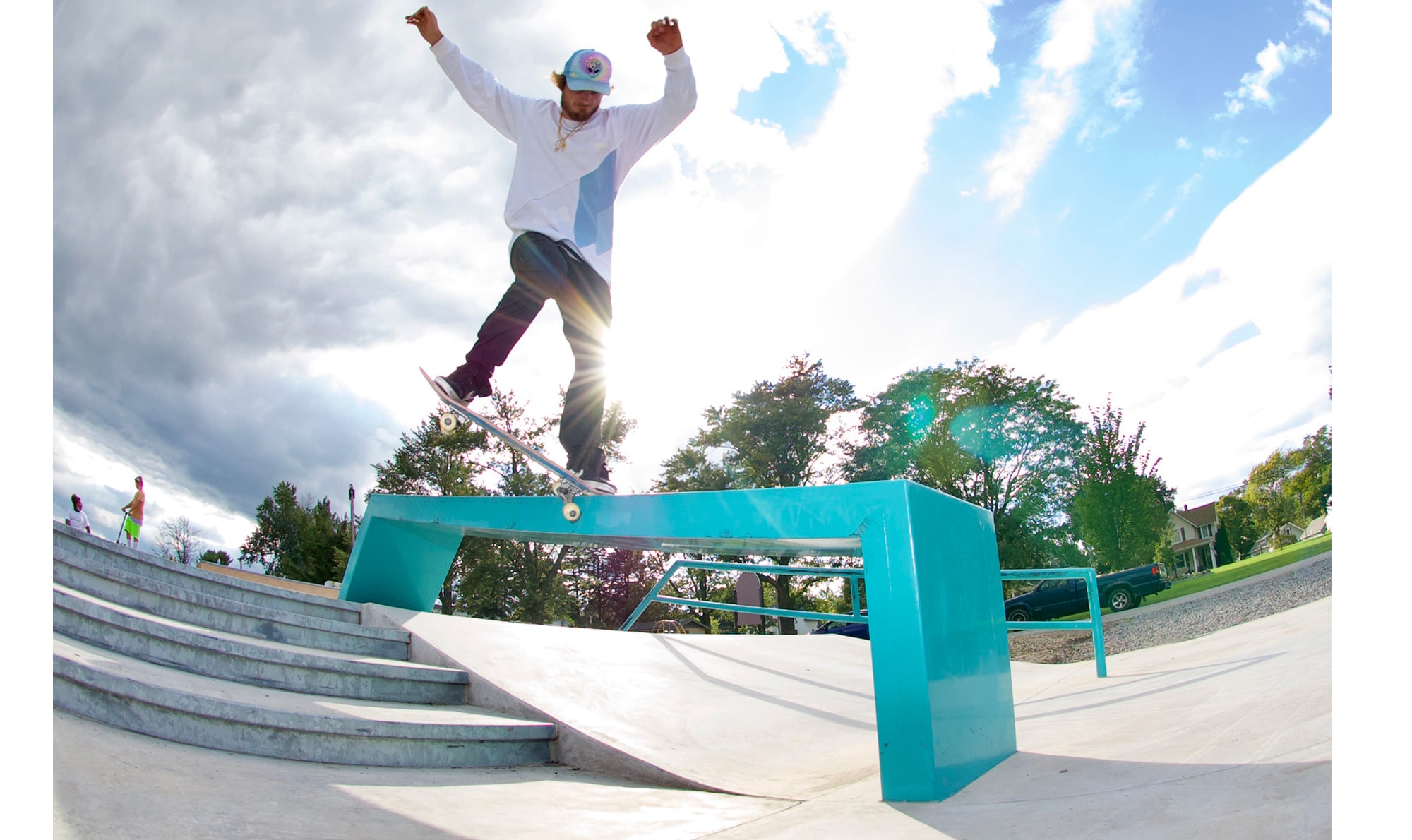 Luke Nelson Skatepark featuring amazing hubbas for this crooks