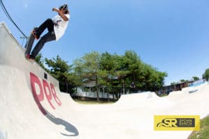 Brandon Blunt Fakie at a Point Pleasant Beach steep transition