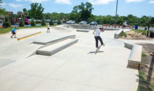 Brandon Frontblunt on the flatbar at a Spohn Ranch Skateparks
