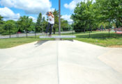 Salad grind at Toms River Skatepark designed and built by Spohn Ranch