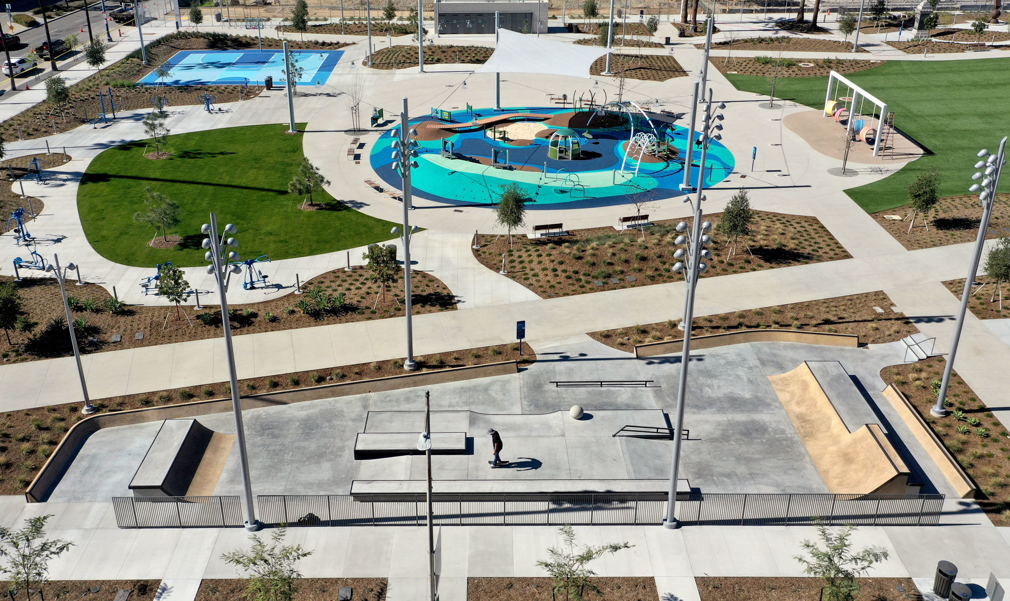 Downtown Long Beach's new Lincoln Park Skatepark