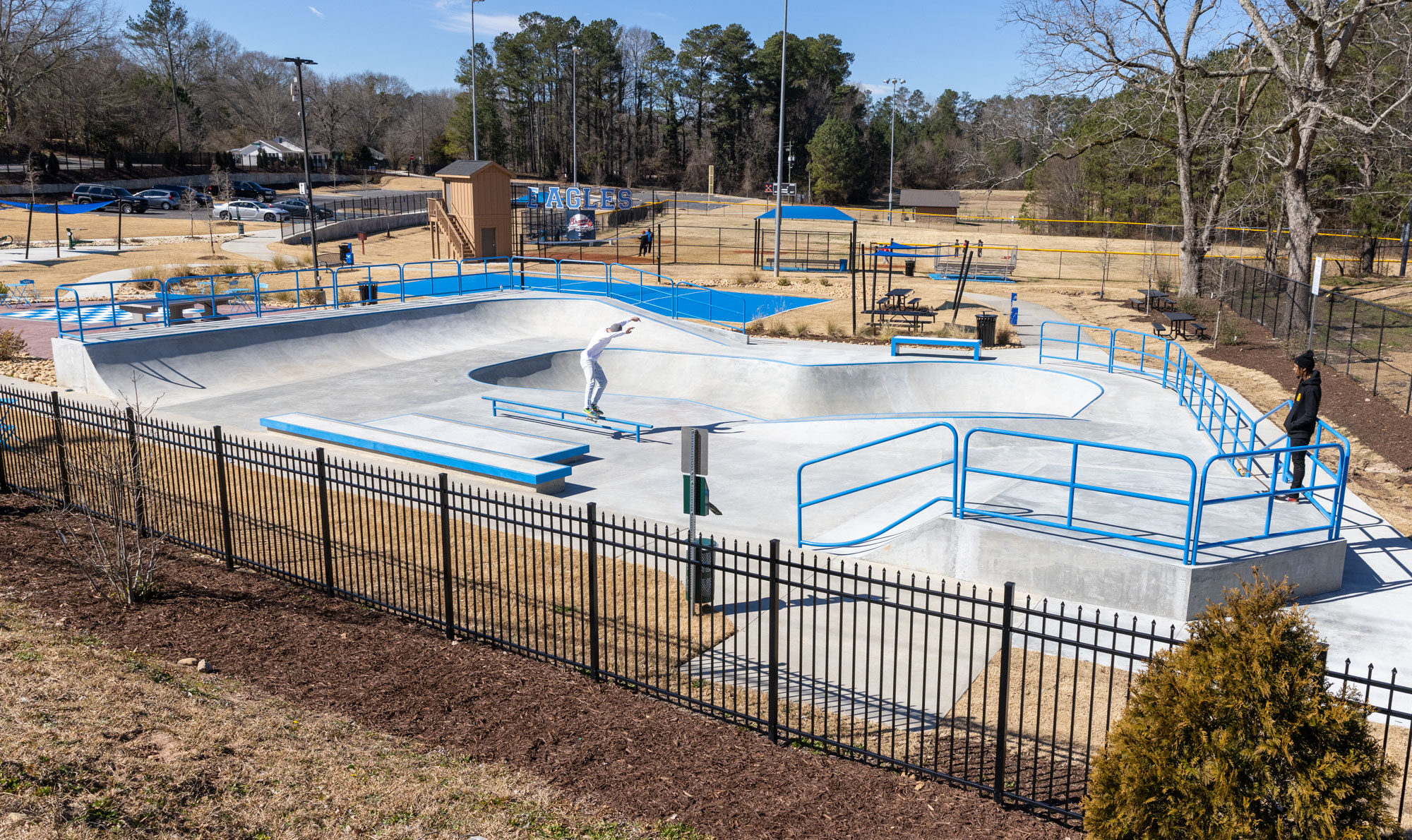 Spohn Ranch Skatepark Union City Georgia Skatepark Feeble Grind