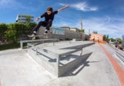 Holladay Skatepark kicker over bar with Tyson Bowerbank