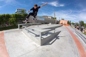 Holladay Skatepark kicker over bar with Tyson Bowerbank