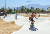 Pumptrack inclusive women men girls boys la Quinta skatepark x park pump track