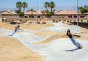 Pumptrack inclusive women men girls boys la Quinta skatepark x park pump track