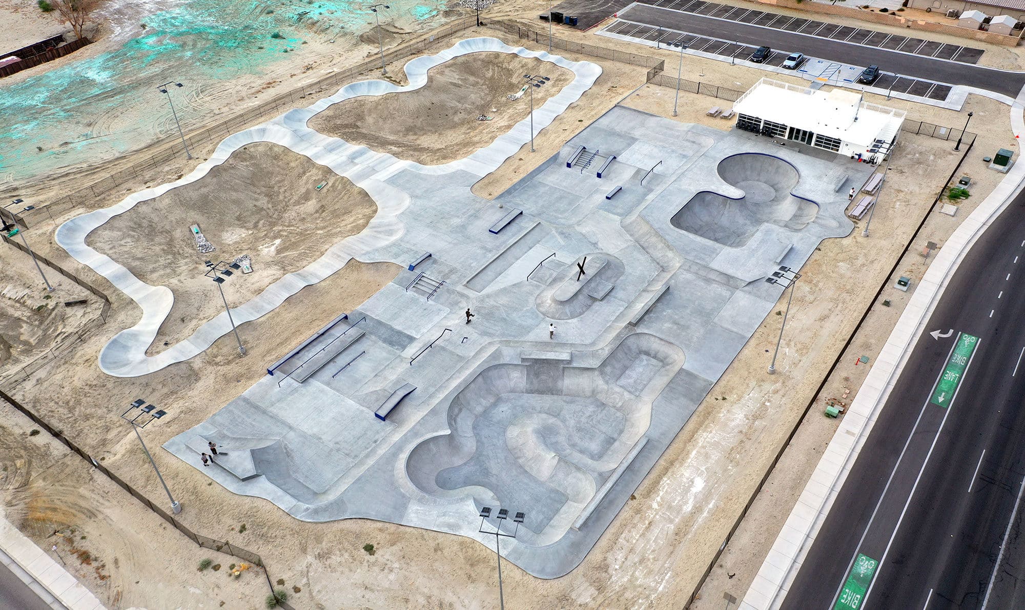 Spohn Ranch Skateparks designed and built La Quinta X Skatepark located in La Quinta, CA