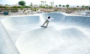 Flow bowl at La Quinta X Park designed and built by Spohn Ranch