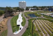 Spohn Ranch designed and built skate path at Gateway Park in St Paul, Minnisota