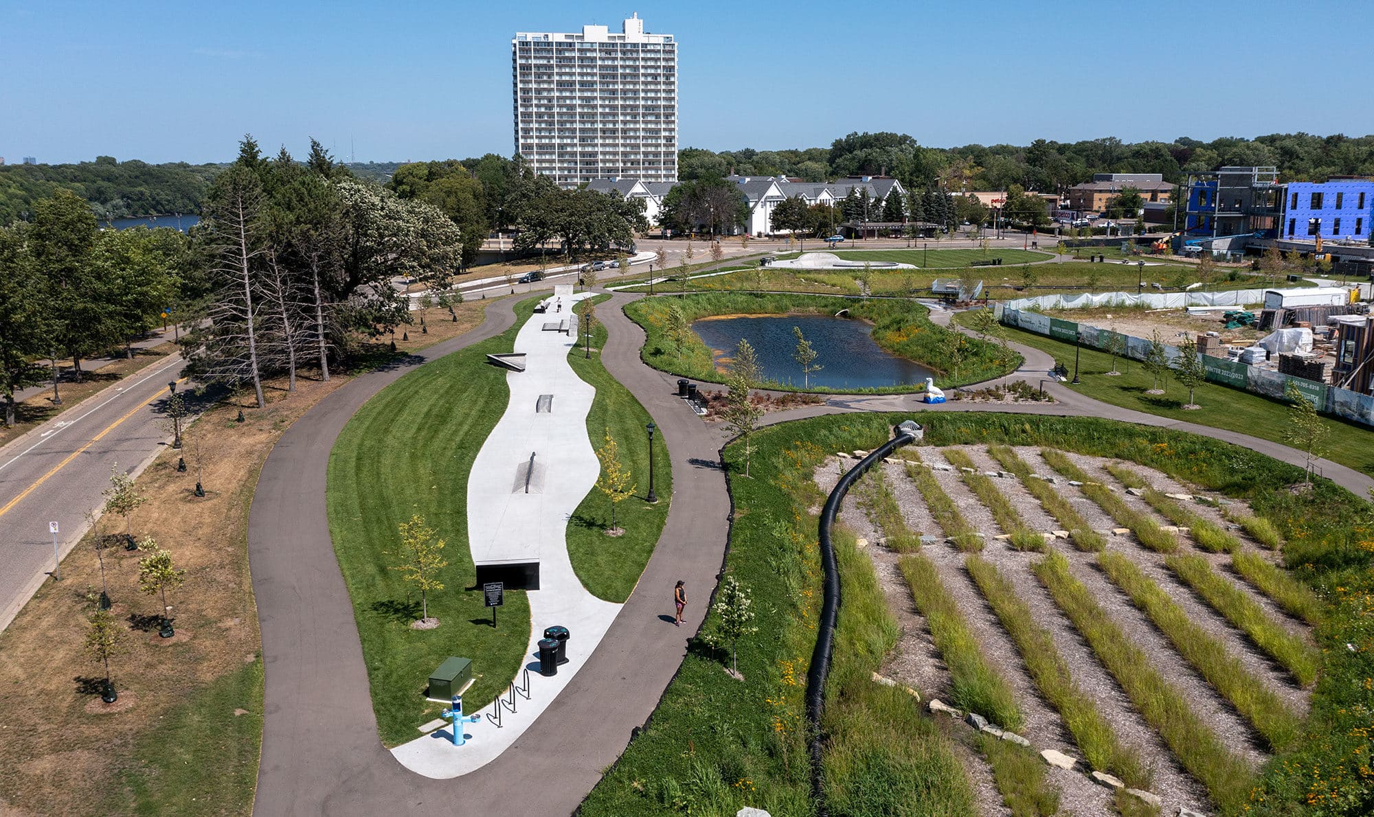 Spohn Ranch designed and built skate path at Gateway Park in St Paul, Minnisota