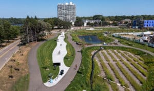 Spohn Ranch designed and built skate path at Gateway Park in St Paul, Minnisota