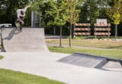 The turnaround transition at the end of the Spohn Ranch Skate Path in St. Paul MN