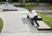 Long scaling pathways at Gateway Skatepark in St Paul