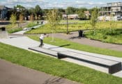 Stretching the span of the park, a skate path is a perfect way to add an additional to a skatepark to a unconfirmed space