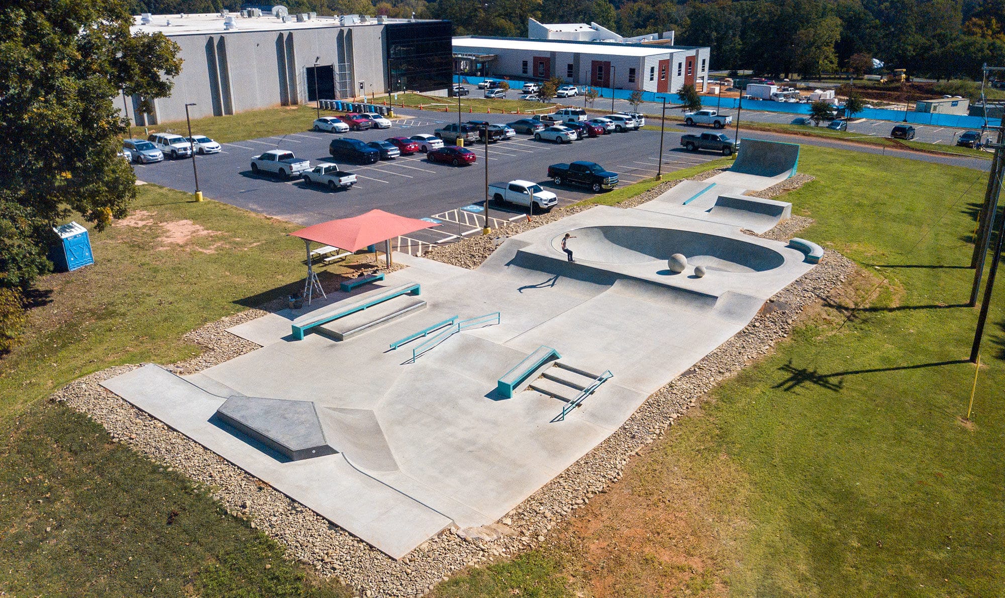 Spohn Ranch designed and built Belmont Skatepark in North Carolina