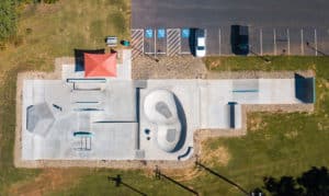 Spohn Ranch designed and built Belmont Skatepark in North Carolina