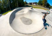 Bowl at the new Belmont Skatepark in Belmont, NC