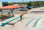 Perfect skatepark at Belmont Skatepark in North Carolina