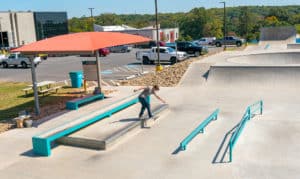 Perfect skatepark at Belmont Skatepark in North Carolina