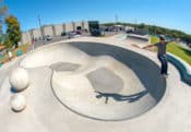 North Carolina's new Belmont Skatepark features a kidney bowl suitable for all ages