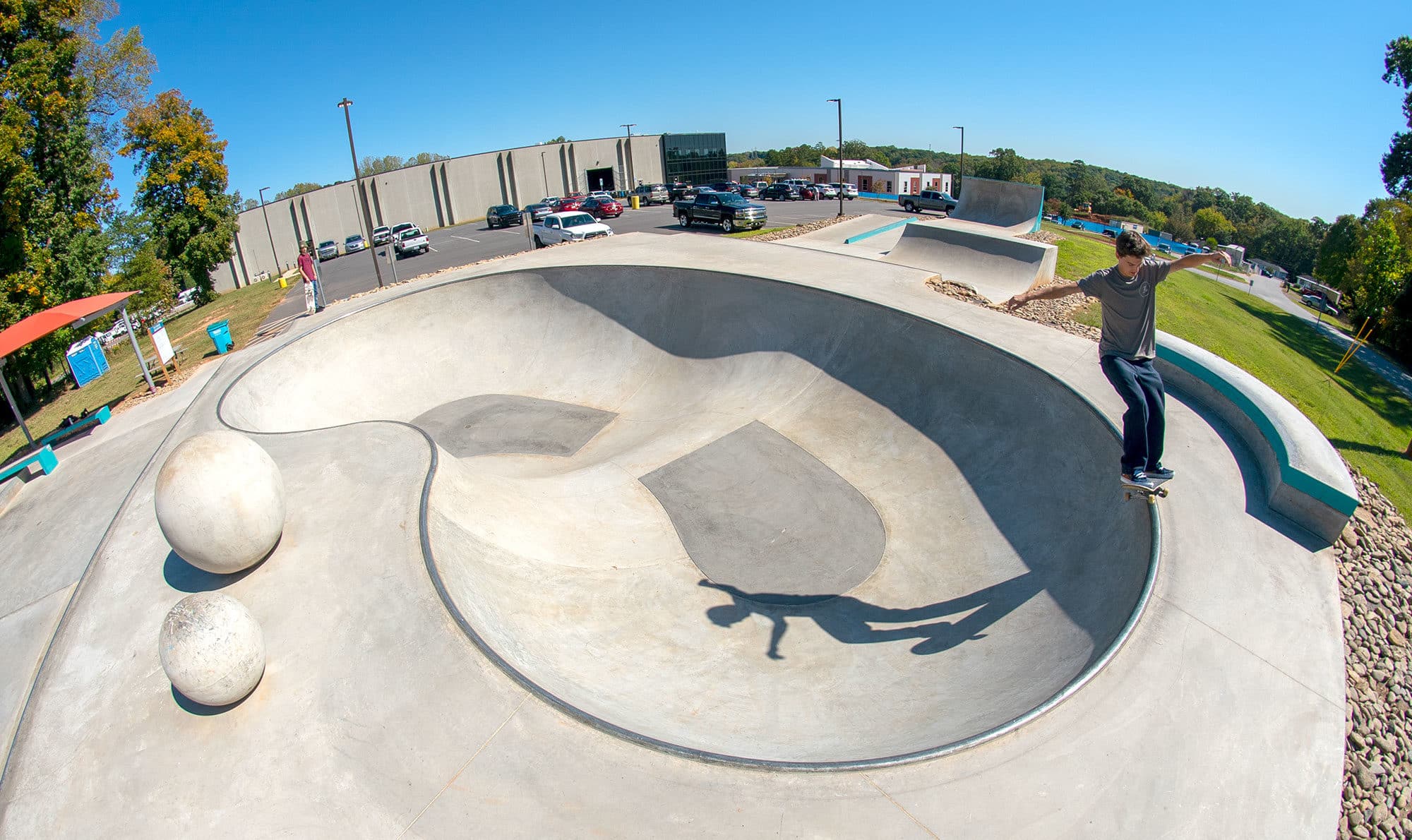 North Carolina's new Belmont Skatepark features a kidney bowl suitable for all ages