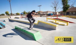 Horizon City's fast crooked grind on the wallie ledge