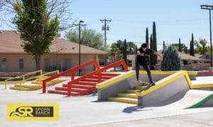 5.0 on the hubba at the Spohn Ranch built Horizon City Skatepark in Texas