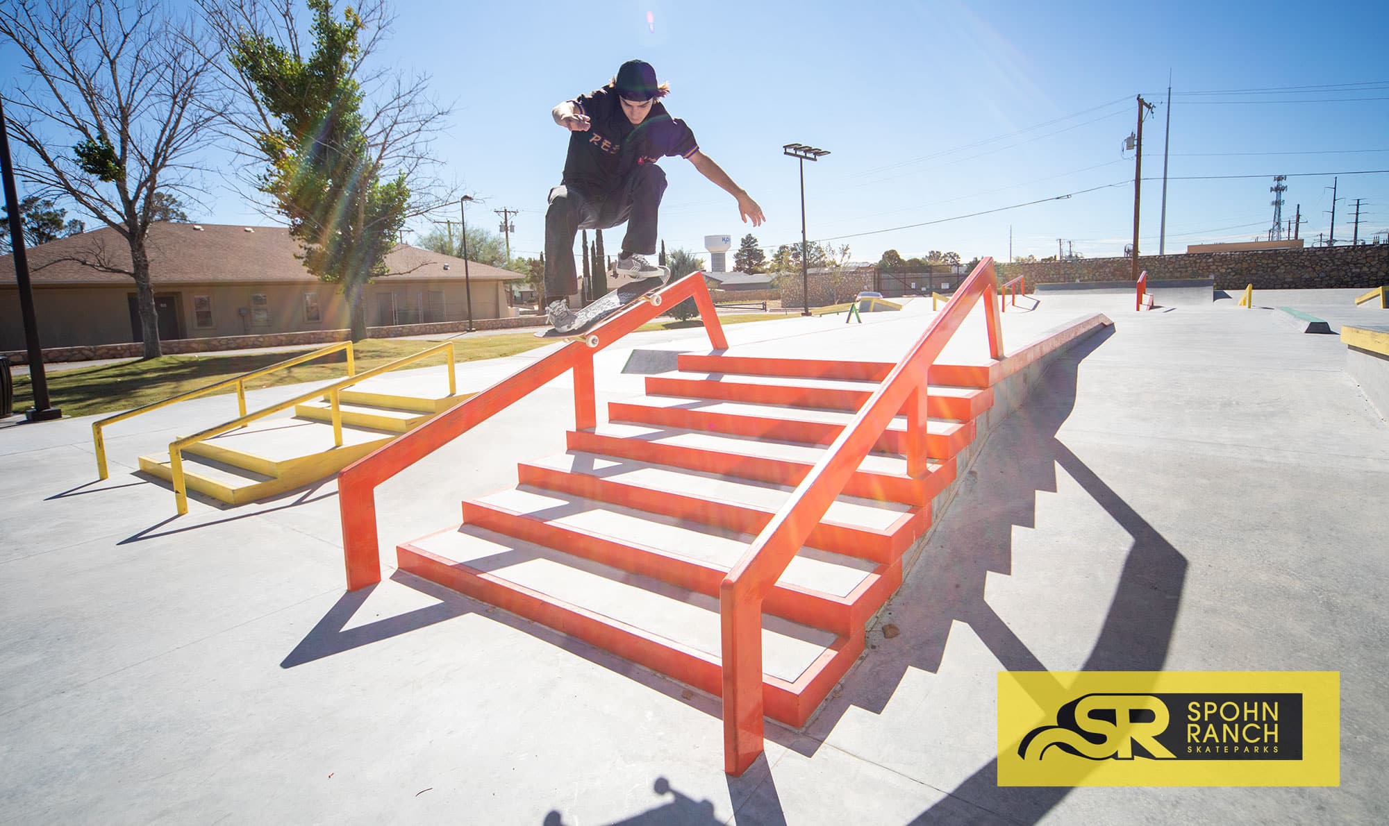 Horizon City Skatepark built by Spohn Ranch showcases a incredible stair set