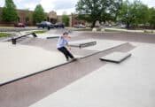 Unique one of a kind double sided spine at Cullman Alabama Skatepark