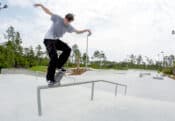 Frontcrooks on the flatbar at Spohn Ranch built Bay County Florida