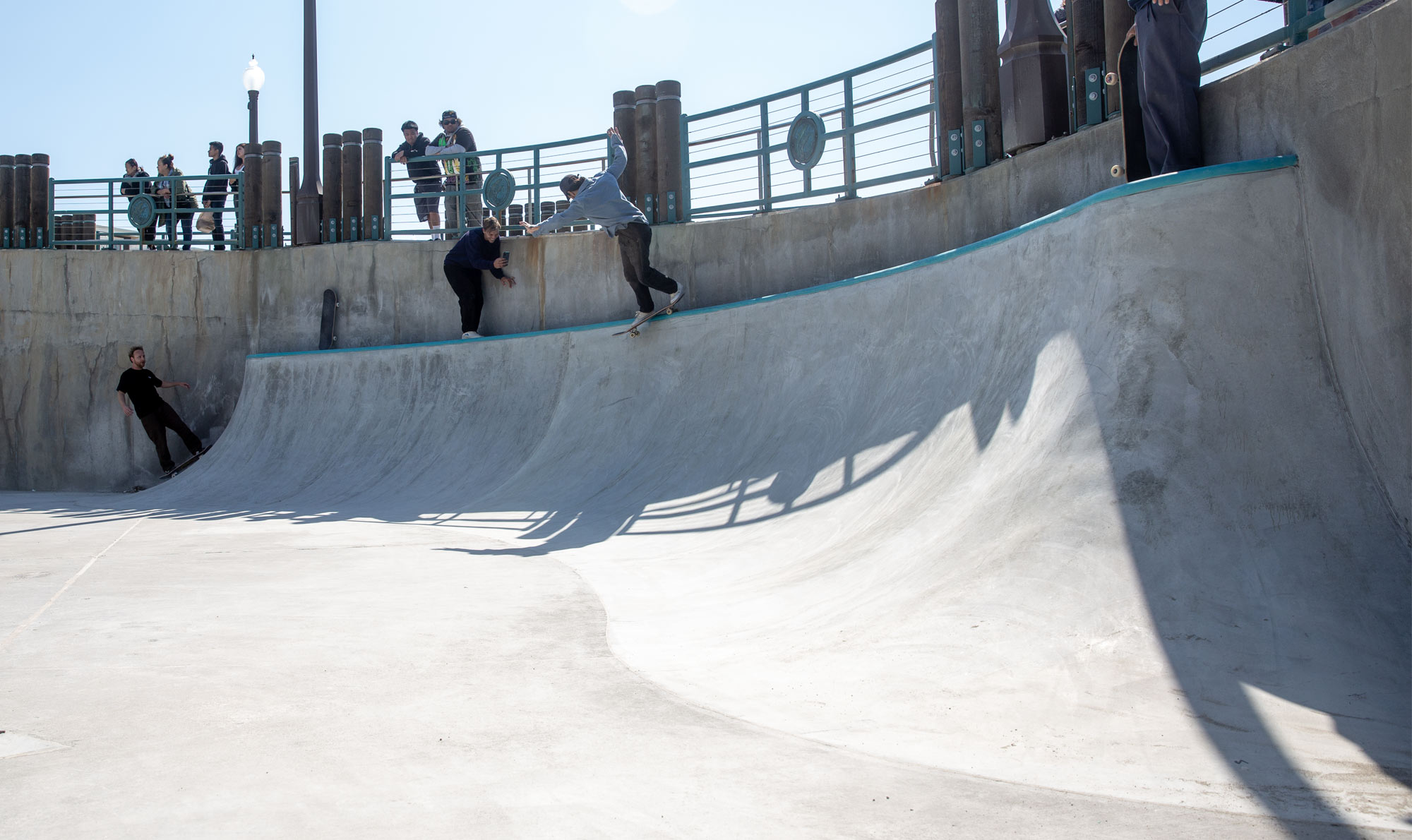 Massive vert transition wall backsmith'd by Kenny Anderson at the Redondo Beach Pier Skatepark. Designed and built by Spohn Ranch