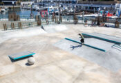 Redondo Beach Skatepark, located on the Redondo Beach Pier in California.